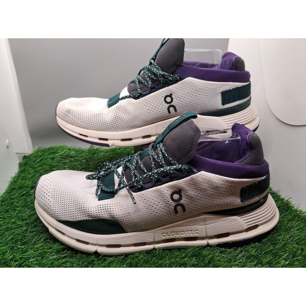 On Cloud Cloudnova Running Shoes White Forest Purple Women's Size 11